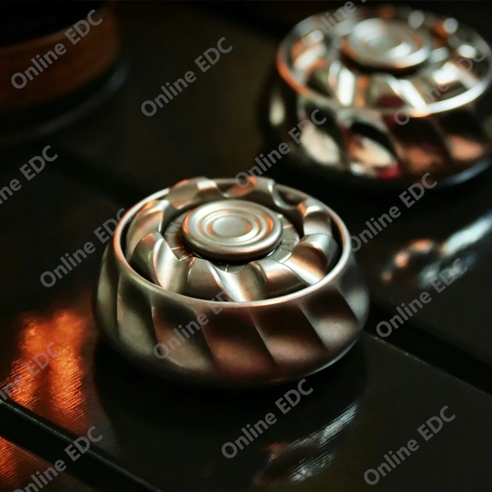 Ryan EDC WAVE PRO Stainless Steel Fidget Spinner Haptic Coin Metal Stress Relief Toy Original Designs Anxiety Toys