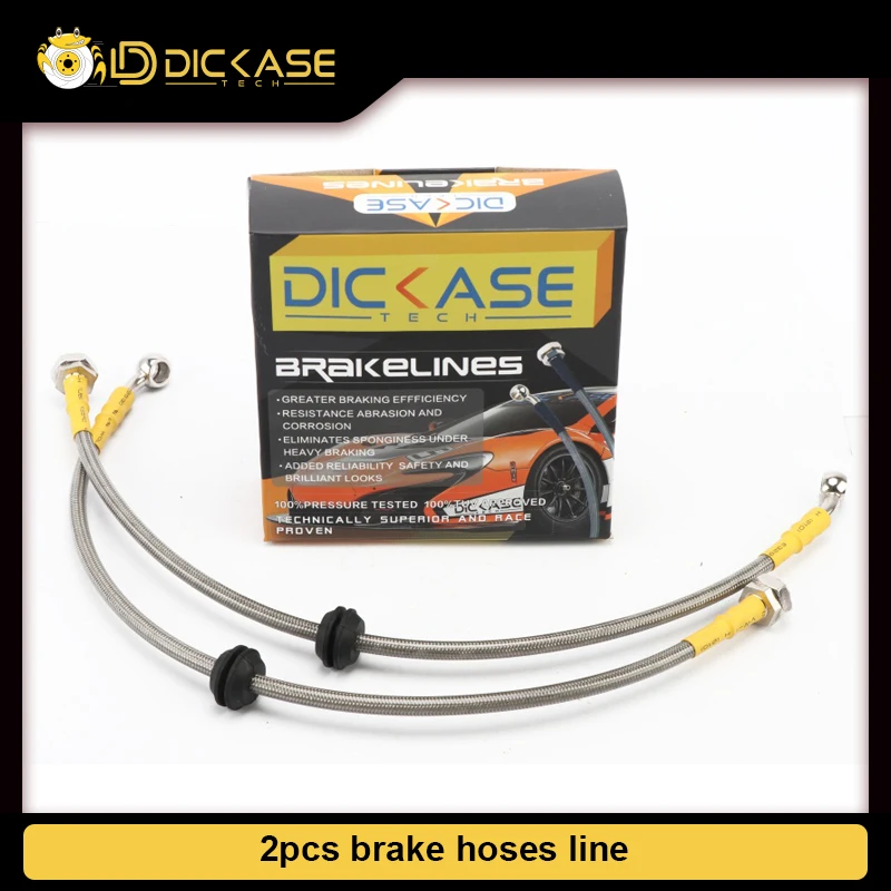 

Dicase 2pcs/box Brake Hose Line 45mm Car Extend PTFE Brake Steel Throat Kit Car Accessories for all car model