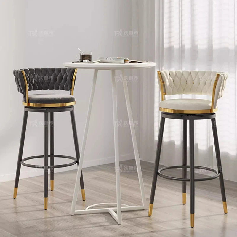 

Nordic Counter Dining Bar Stool Kitchen Modern Designer Home Dining Chairs Nordic European Banco Alto Plegable Decoration