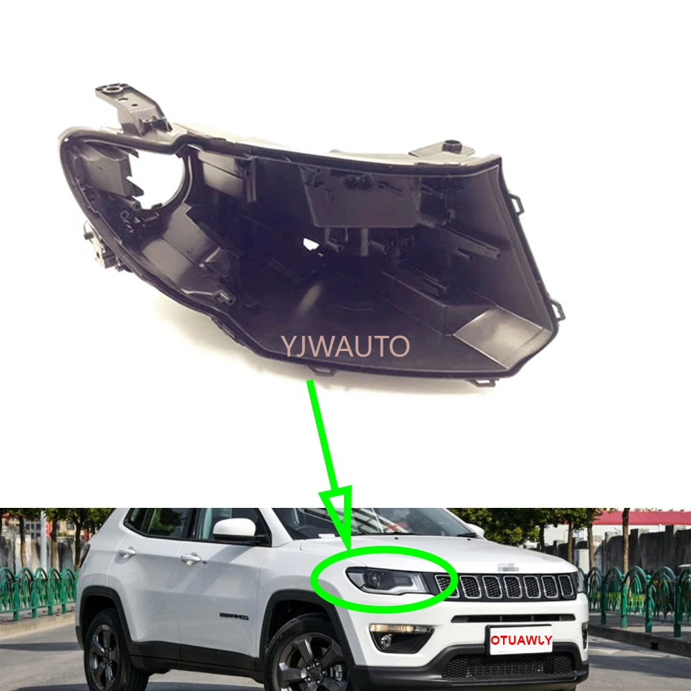 

Headlight Base for Jeep Compass 2017~2019 Headlamp House Car Rear Headlight Back Support