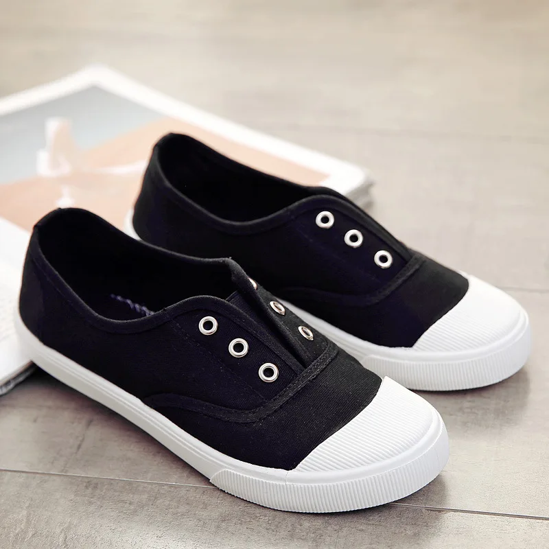 2025 Spring New Canvas Shoes Women Men Couple Casual Sneakers fashion Flat Slip On Student Korean Style