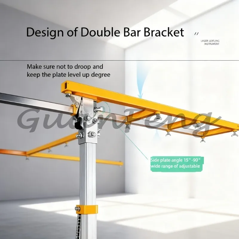 3.2m 3.7m Heavy Duty Drywall Lift, 160kg Rotating Lifting Table Plate Drywall Ceiling Hoist Portable Lifting Machine