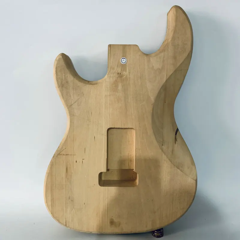 IB013  Raw Materials  Electric Guitar Body Solid Basswood  For DIY Guitar Parts Replace NO Paints Uncut Wood With Scar