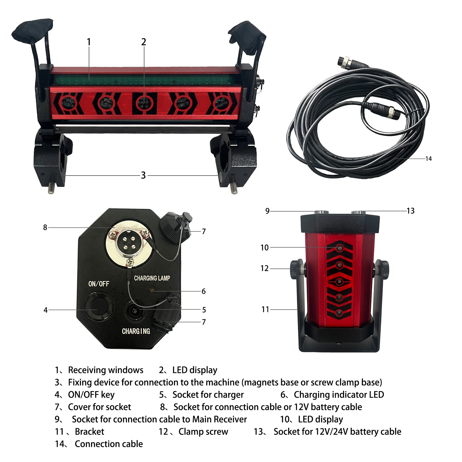 YD360G-A Engineering Detector Laser Engineering Detector Engineering Green Bean Laser Receiver Laser Level Instrument