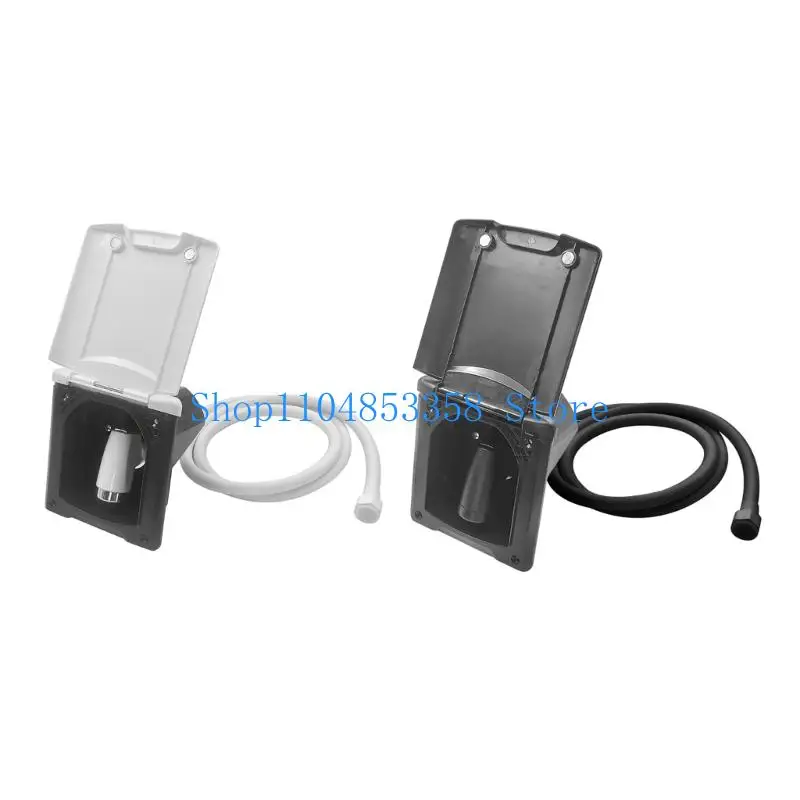 

652F ABS Plastic Shower Box For Campers And Yachts180 Degree Cover And Lid Water Cover