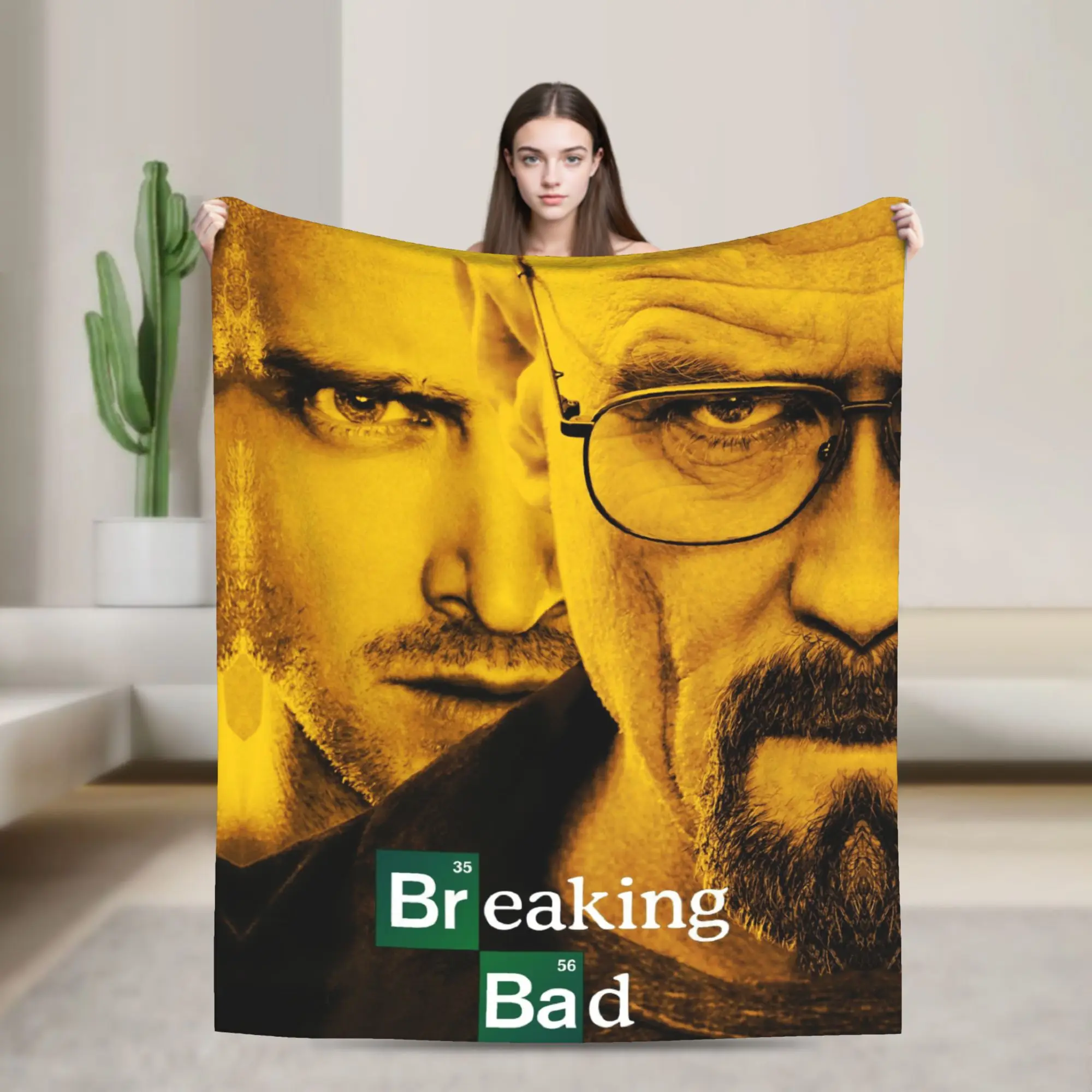 Breaking Bad Chemical Crime Fleece Blankets Walter White Jesse Pinkman Custom Throw Blankets for Home 150*125cm Bedspread