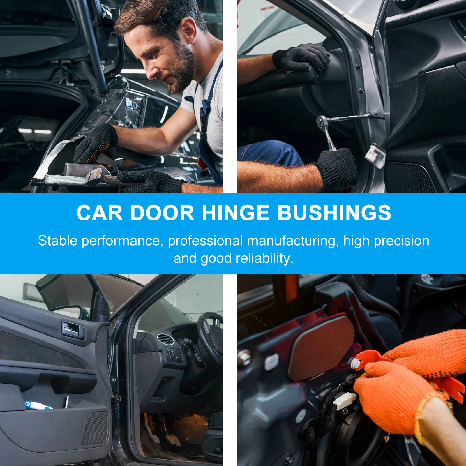 

4 Pcs Suite Car Door Hinge Repairer Bushings Clips Aluminum Alloy Hinges Connection