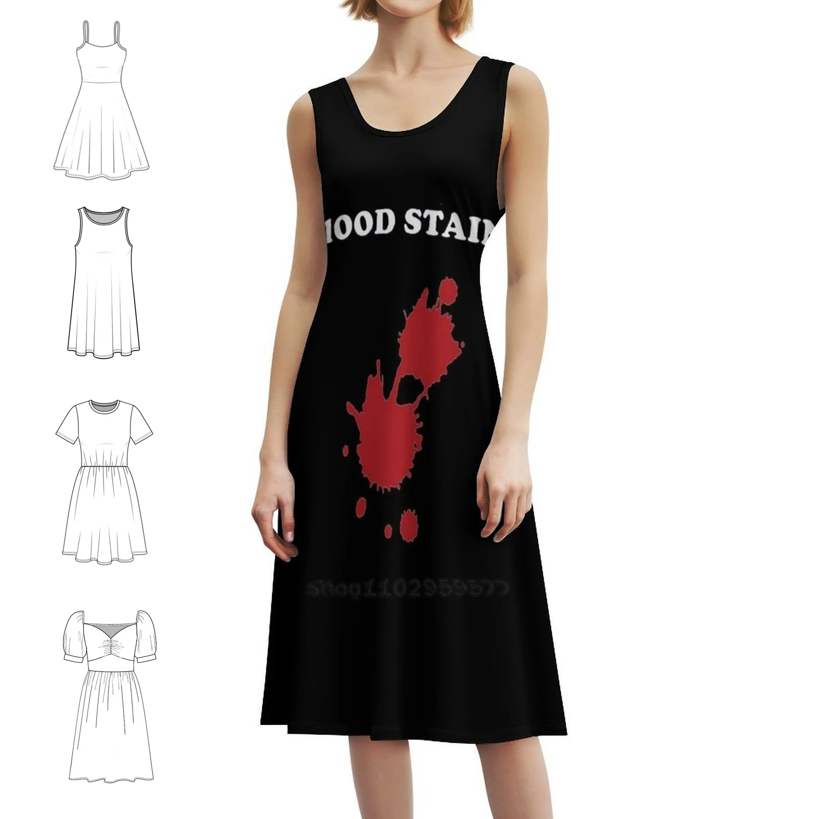 

Blood Stain On My Shirt Sza Women's Elegant Party Dress A-Line Dress With Short/Long/Sleeveless Options Blood Stain On My Sza