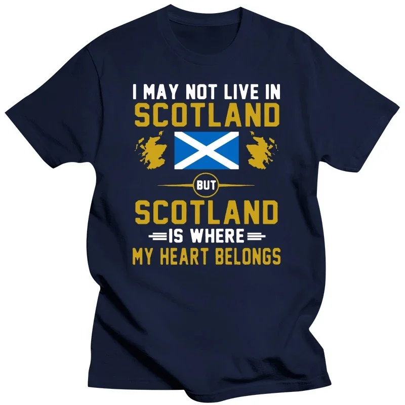 Funny Scotland My Heart Belongs T Shirt Graphic Cotton Streetwear Short Sleeve Birthday Gifts Summer Style T-shirt Mens Clothing