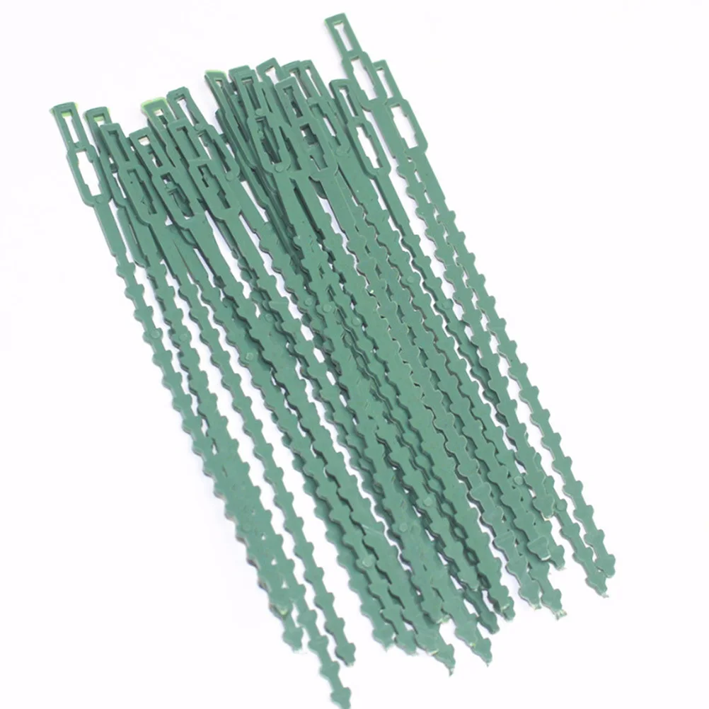 

100Pcs Reusable Plant Fixing Buckles Adjustable Zipper Ties for Gardens Yards Workshops Safe Stems Support Vine Piles