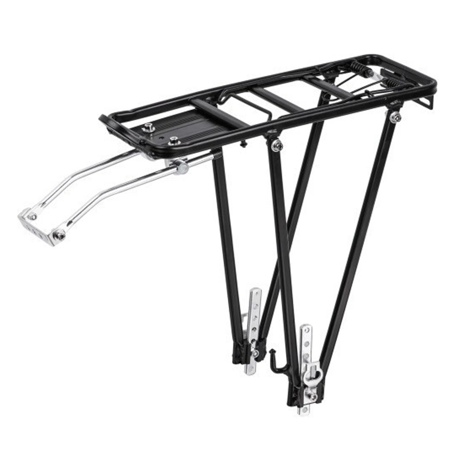 Rear Bike Rack Adjustable Light Weight Bike Luggage Rack Easy Installation 154lb Load Aluminium Alloy for Folding Bikes