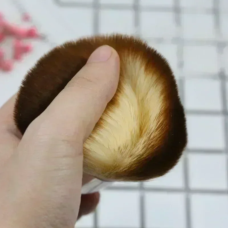 Novo branco grande pó solto escova de maquiagem mulher rosto contorno blush escova cosmética cabelo sintético ferramentas beleza xj002