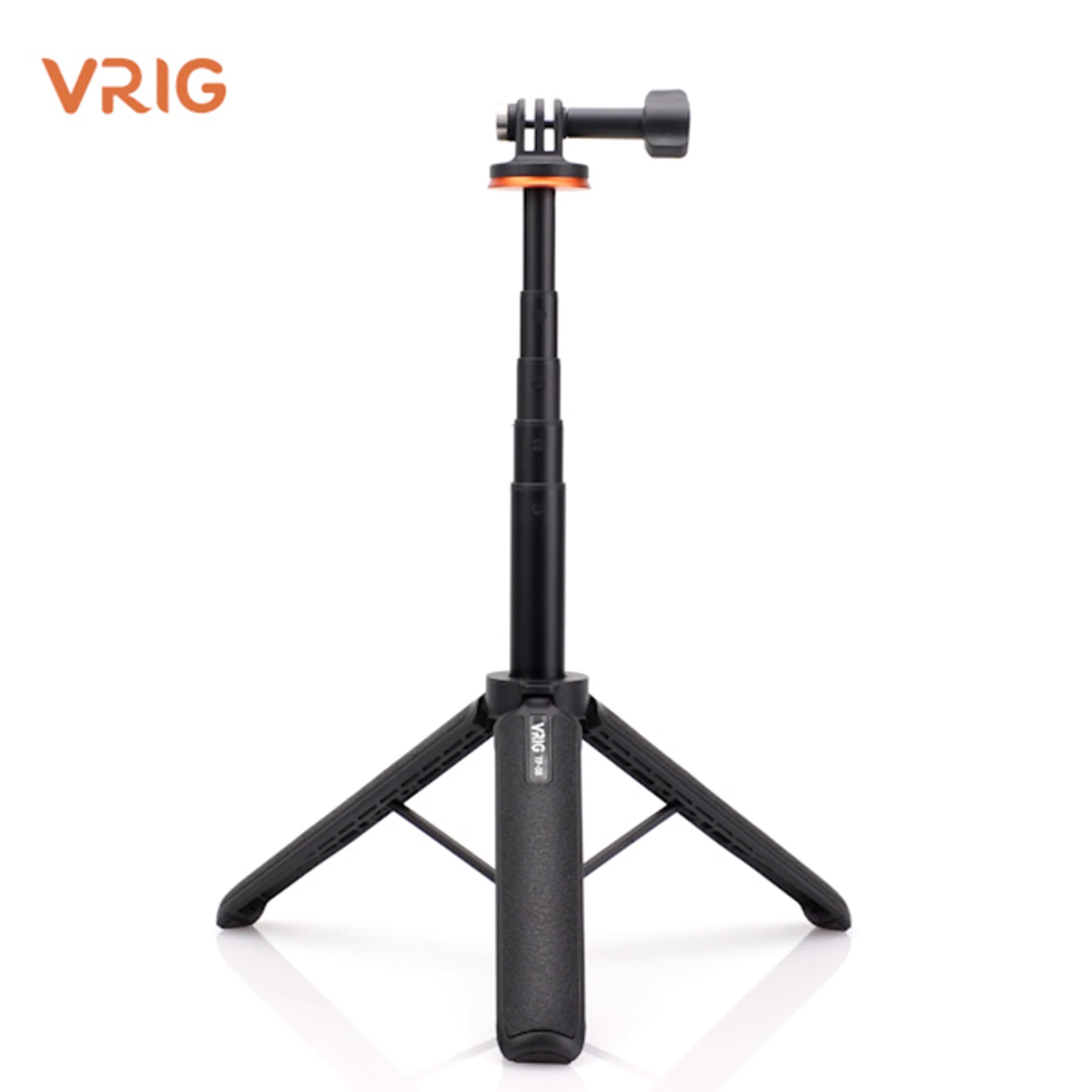 VRIG Tripé Stand Selfie Stick, liga de alumínio, Cold Shoe Mount, 360 ° Rotatable, 1.5kg Capacidade de carga, TP-08 TP-06, 1/4 