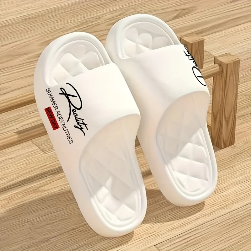 Men's Outdoor Slippers, Lightweight And Soft Cloud-Like Comfortable Home Slippers For Women, Unisex, With Simple Printed Pattern image 3