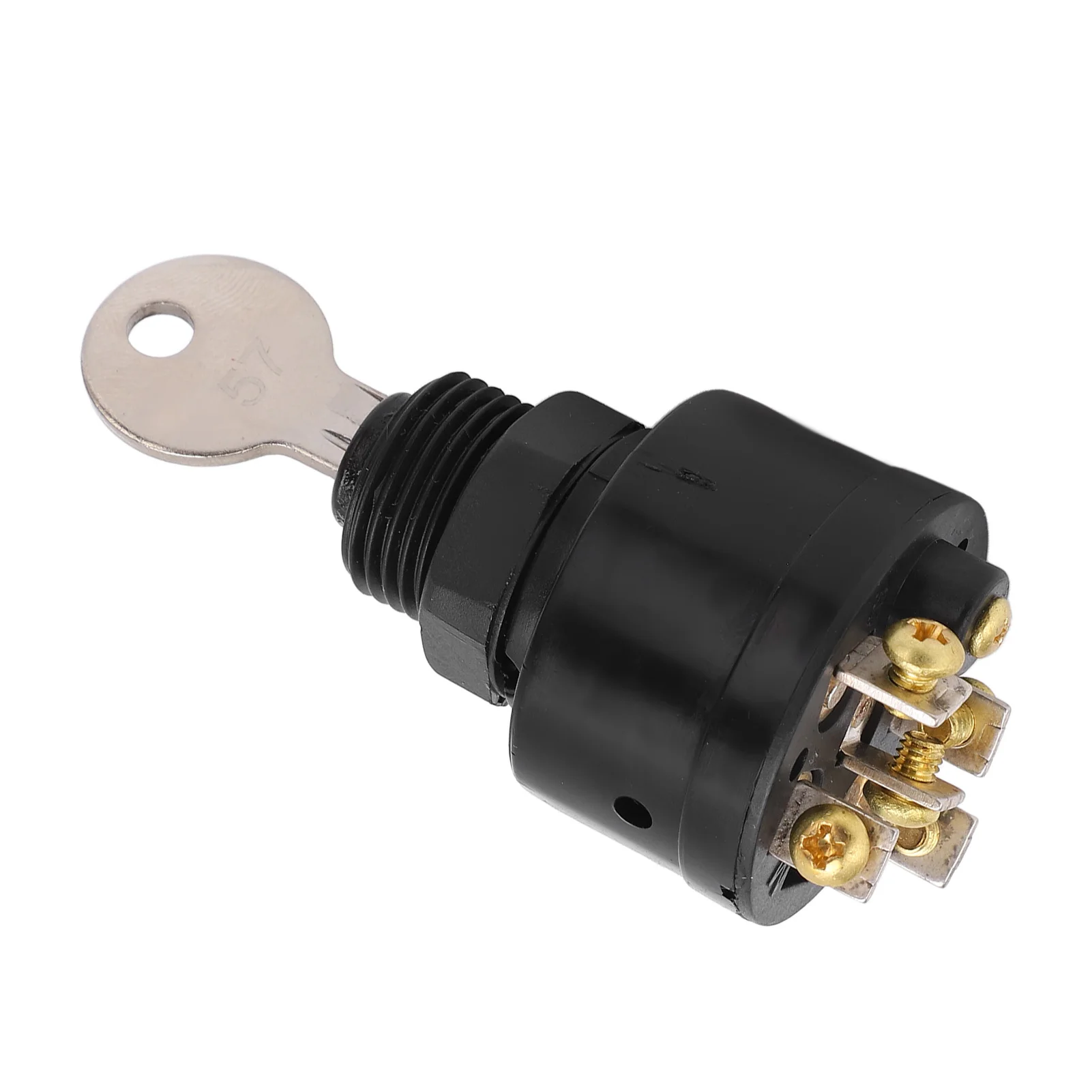 Interruptor de chave de ignição de 6 parafusos e 3 posições 393301 com 2 chaves para barcos a motor de popa internos OMC