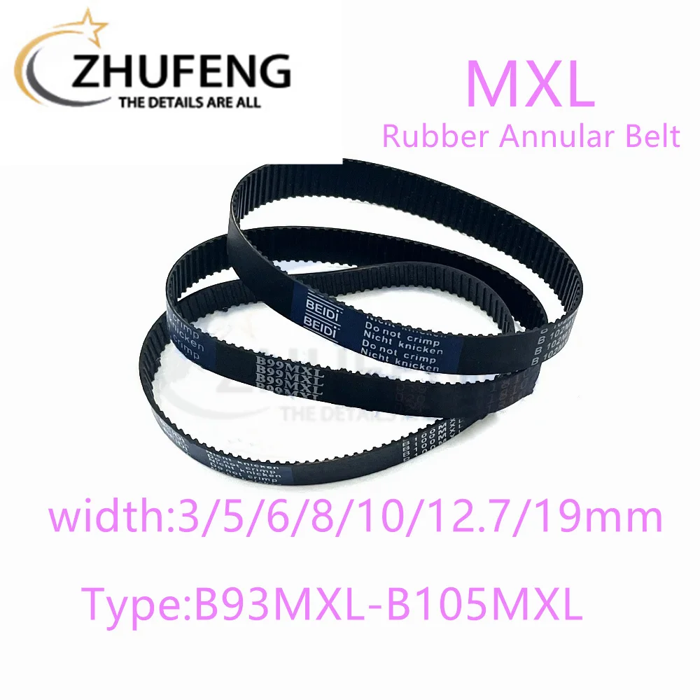 MXL High torqueTiming BeltBelt B93B94B95B96B97B98B99B100B102B103B104B105  Width 3/5/6/8mmto19mm For 3D Printer Drive Belt