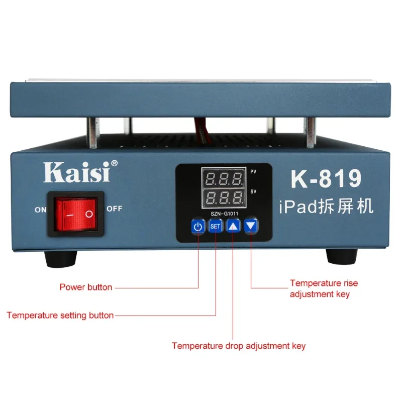 Imagem -04 - Kaisi K819 12 Polegada Tela Lcd Plataforma de Aquecimento Tamanho 28*20cm Estação de Aquecimento para Ipad Lcd Tela Toque Pré-aquecimento Máquina Separador