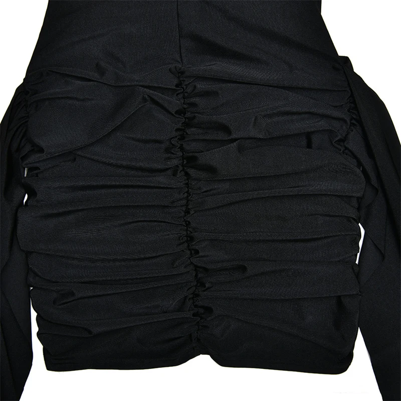 Sexy Ribbon Ruched Bodycon Mini Dress Women Club Party Night Sleeveless Half High Collar Strecth Sheath Birthday Dress Vestidos