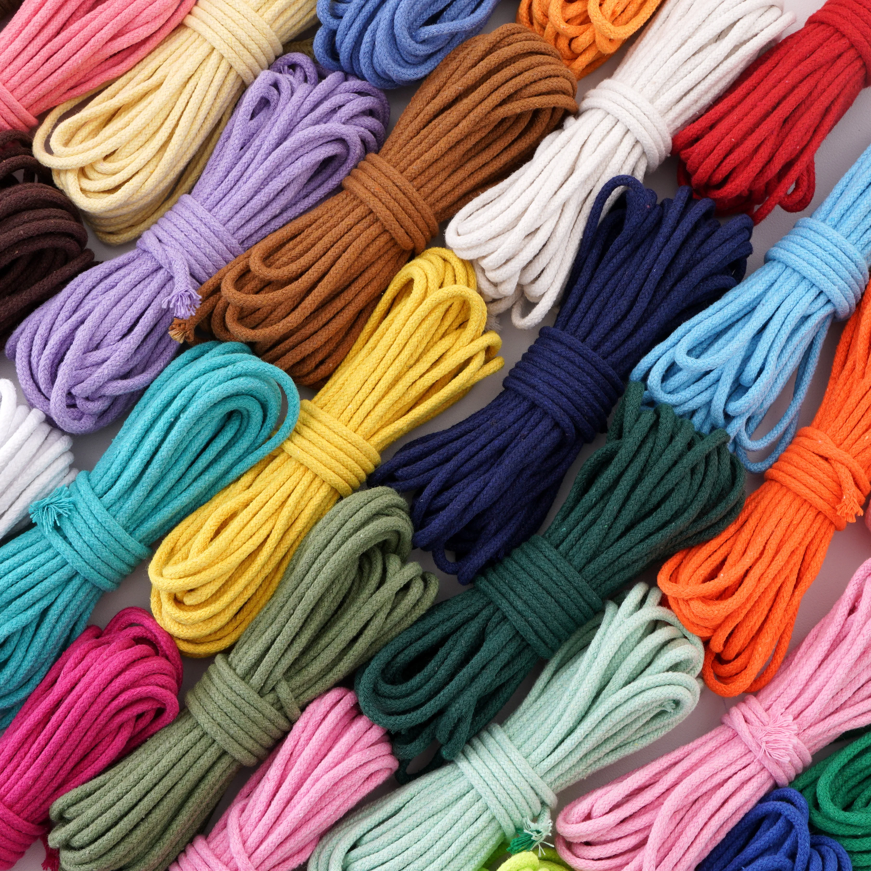 3mm 10m Braided Cotton Cord Multi-use Cotton Rope for DIY Tapestry Clothing Sewing Craft Projects Handicraft Home Supplies