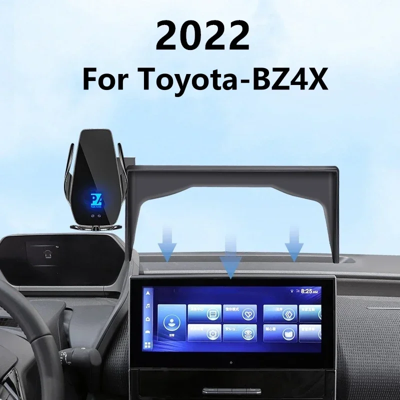 

2022 For Toyota BZ4X Car Screen Phone Holder Wireless Charger Navigation Modification Interior 12.3 Inch Size