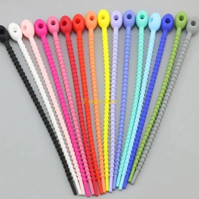 N58F Easy to Use and Portable Silicone Bag Fasteners Vibrant Silicone Bag Wire Silicone cable ties Straps Clip Wire