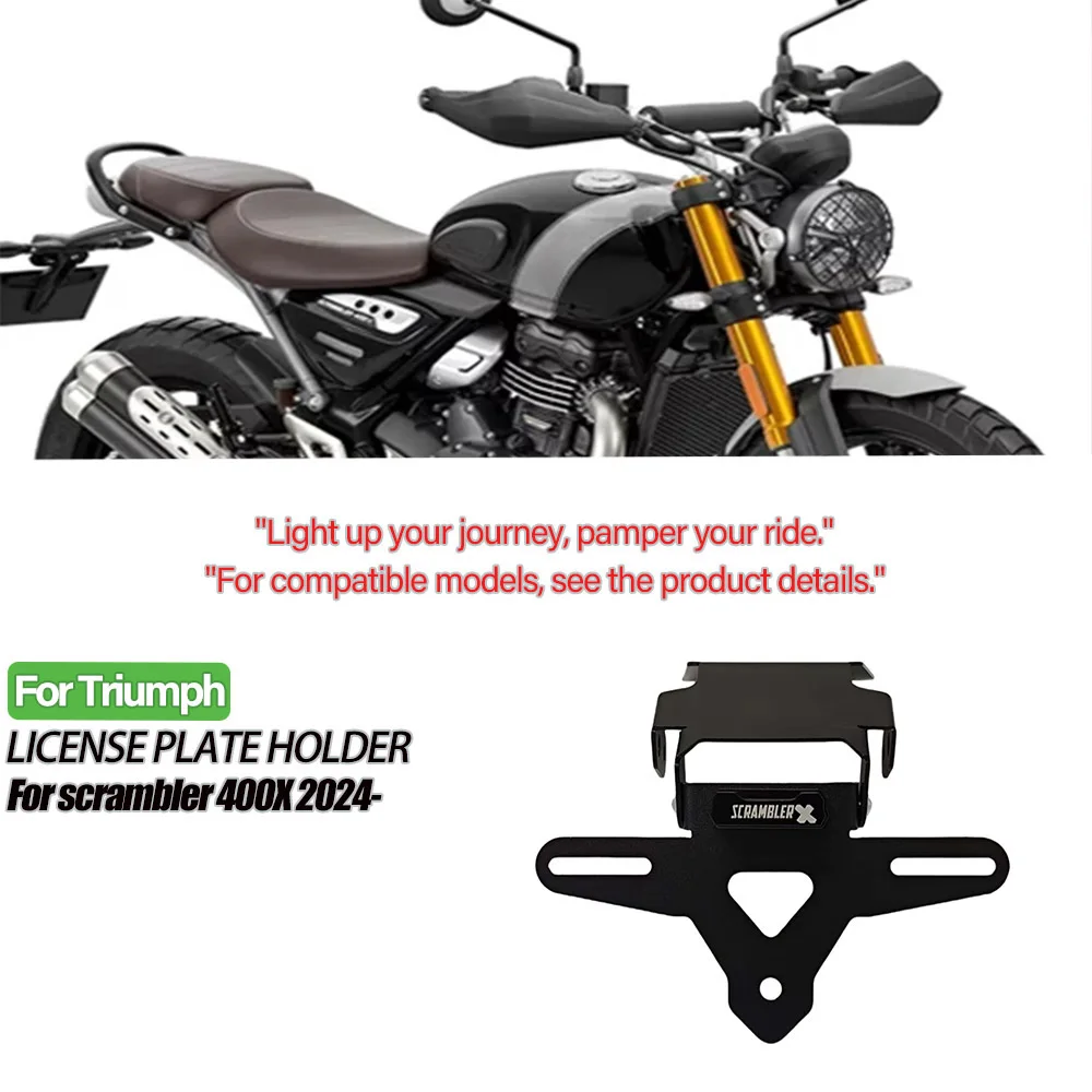 

Scrambler 400X Motorcycle Accessories LED License Plate Frame - Motorcycle Plates Holder for Scrambler 400X Scrambler 400X