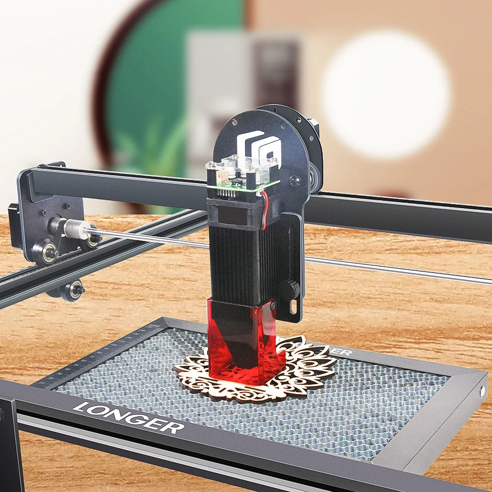 LONGER--Honeycomb Laser Engraver Bed 300x200mm, Steel Cutting Panel with Aluminum Protection Plate, Fast Smoke Exhaust, Precise Scale, Heat Dissipation, Compatible with Diode Fiber CO2 Laser Machines