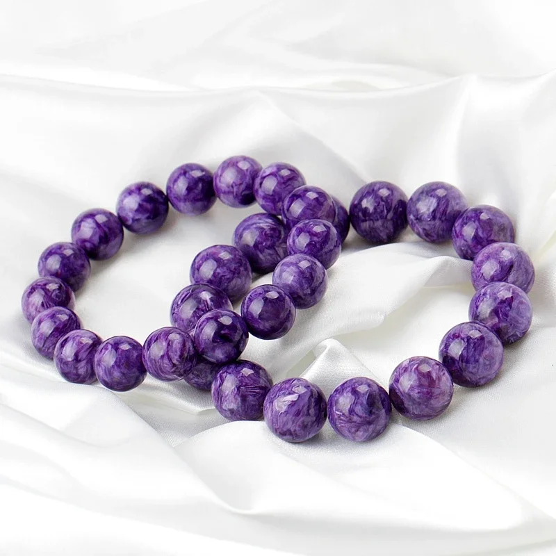 Natural Crystal Purple Dragon Bracelet Healing Chakra Transport Energy Polishing Men Gem Women Trendy Jewelry Gift Adjustable