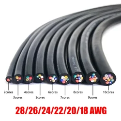12V Automotive Cable Flexible Stranded Wire 2 3 4 5 6 7 8 10 Conductors Car Electrical Wire for Speaker Audio Trailer LED Strips
