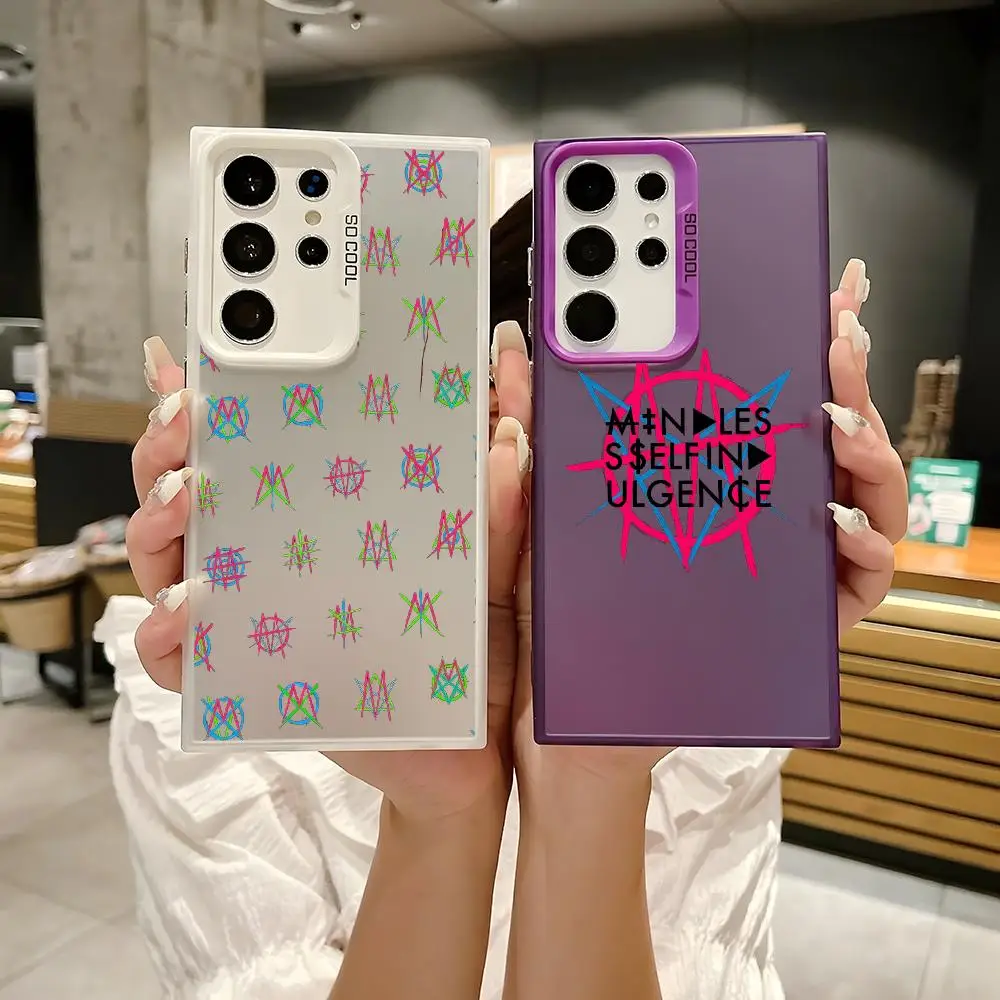 M-Mindless S-Self I-Indulgence Phone Case For Samsung Galaxy S25 Edge S24 S23 S22 S21 S20 Ultra Funda Silicone Silver Phone Case