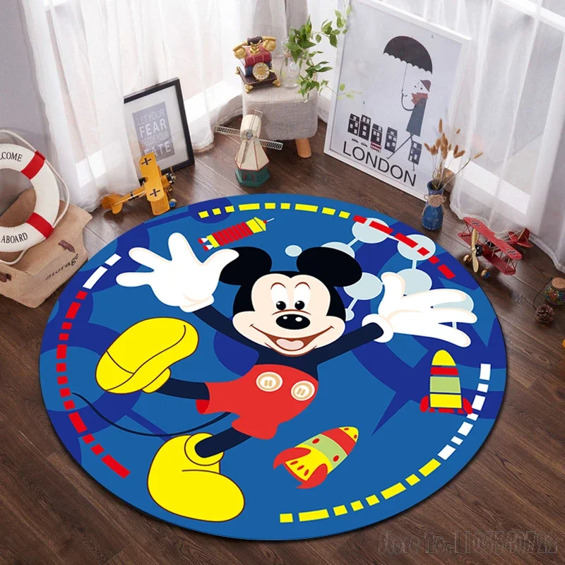 Cartoon The Lion King Rug Round Carpet 80cm Chair Non-slip Floor Mat Crawling Game For Kids Living Room Decor