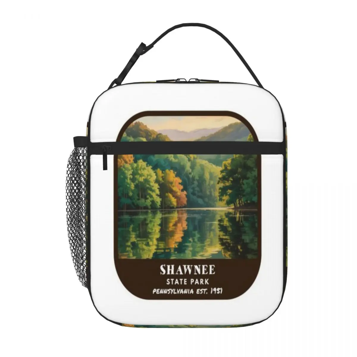 Hot Sale Shawnee State Park (Pennsylvania) Gloss Finish Carry Lunch Bag Field Work Meal Meal Prep Bag