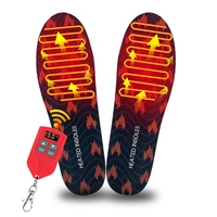 Winter Electric Heated Shoe Pads with Remote Control Switches Rechargeable Foot Warmer Wireless Heated Insoles Durable