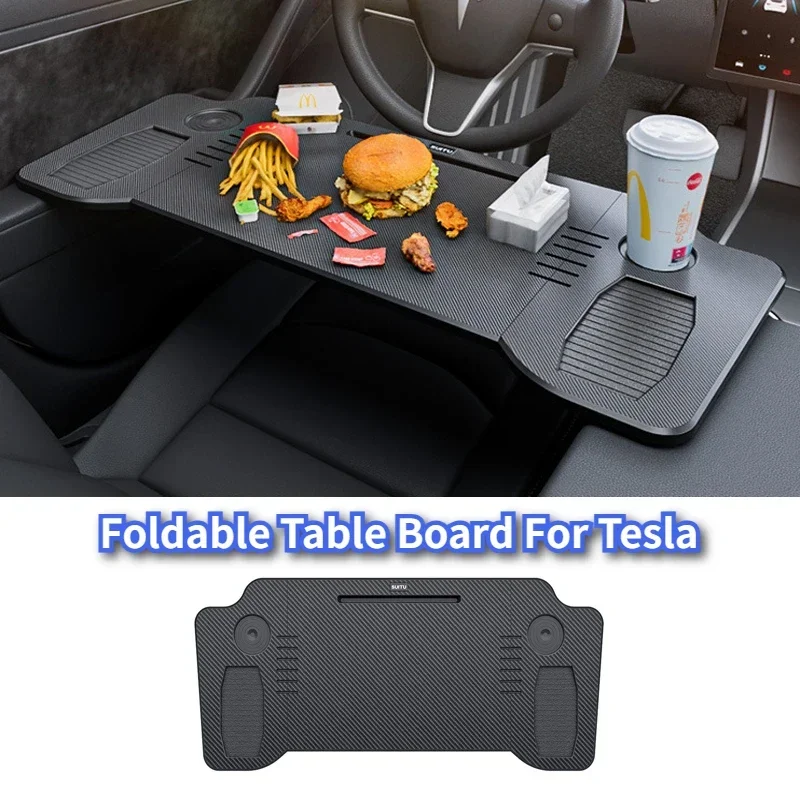 For Tesla Model 3/Y/S/X/3+ Foldable Table Board Car Steering Wheel Dining Tray Table Universal Car Universal Accessories 2024