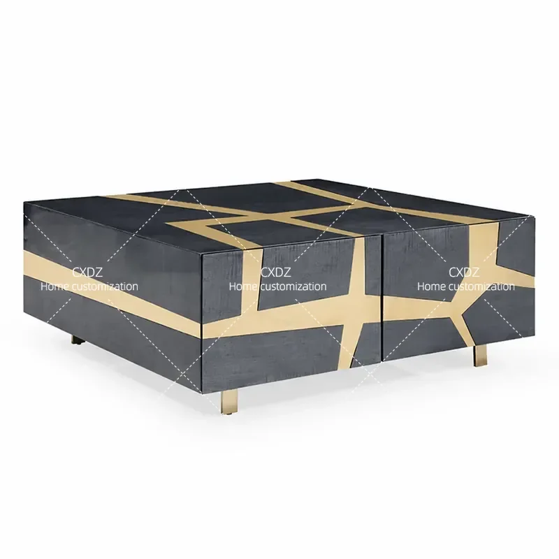 Modern Light Luxury Coffee Table and TV Cabinet Set for Small Apartments Simple Post Modern Living Room Furniture Combination