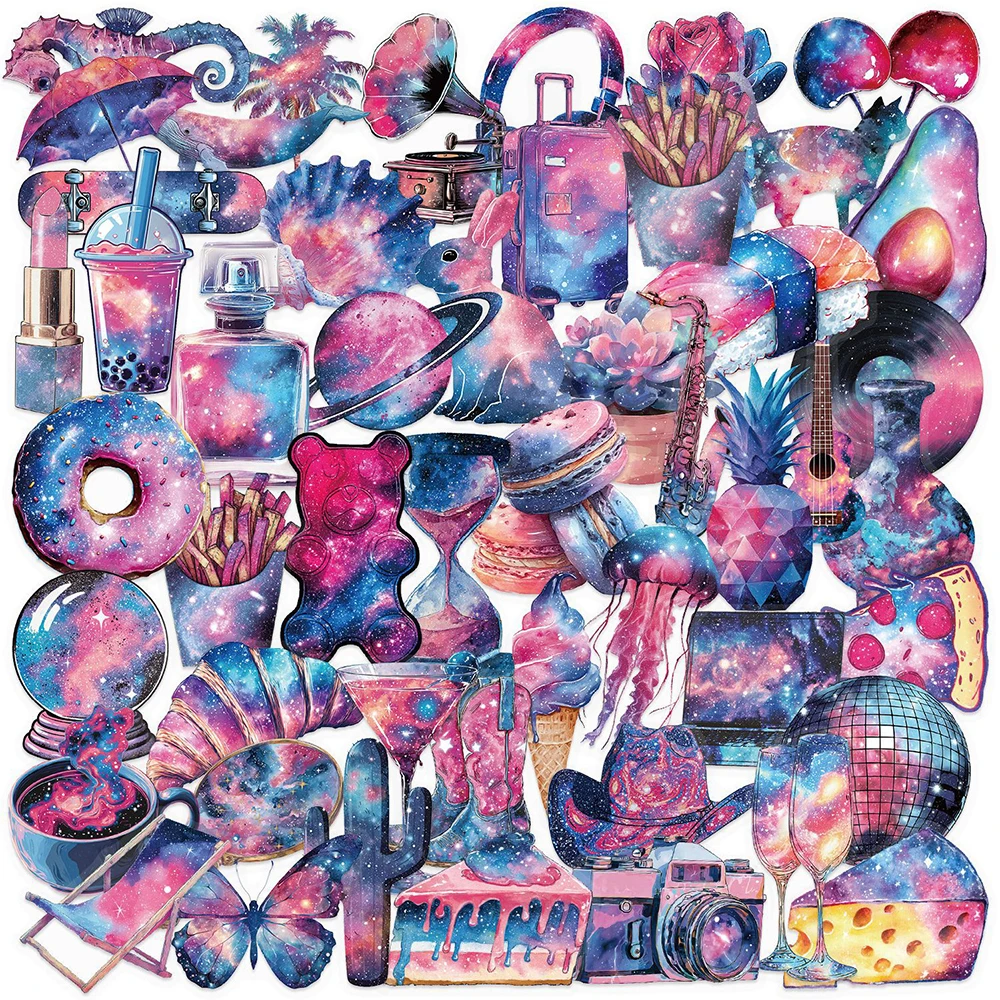 10/30/50 個透明カラフルな星空美的ステッカー漫画クリエイティブ落書きデカール荷物電話スクラップブックステッカー
