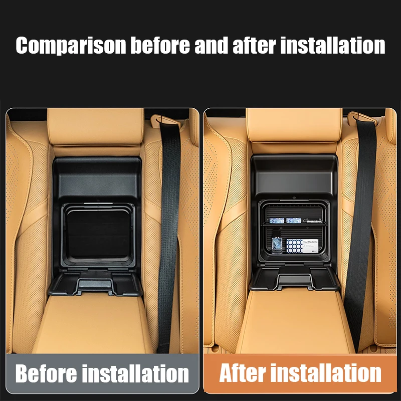 For Lexus ES200 ES260 ES300h 2018-2025 Rear trunk channel storage box made of ABS material for in car storage items