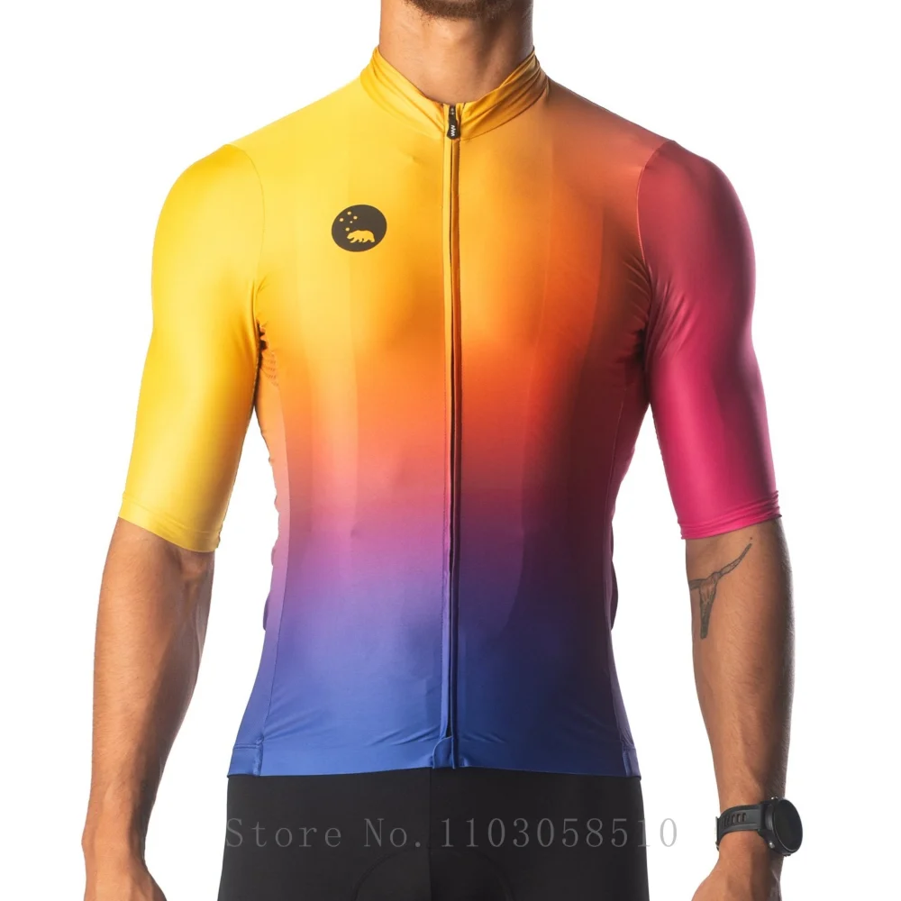 

UYN Men's Cycling Jersey Summer Cycling Short Sleeve for Men Moisure Wicking MTB Top Shirts