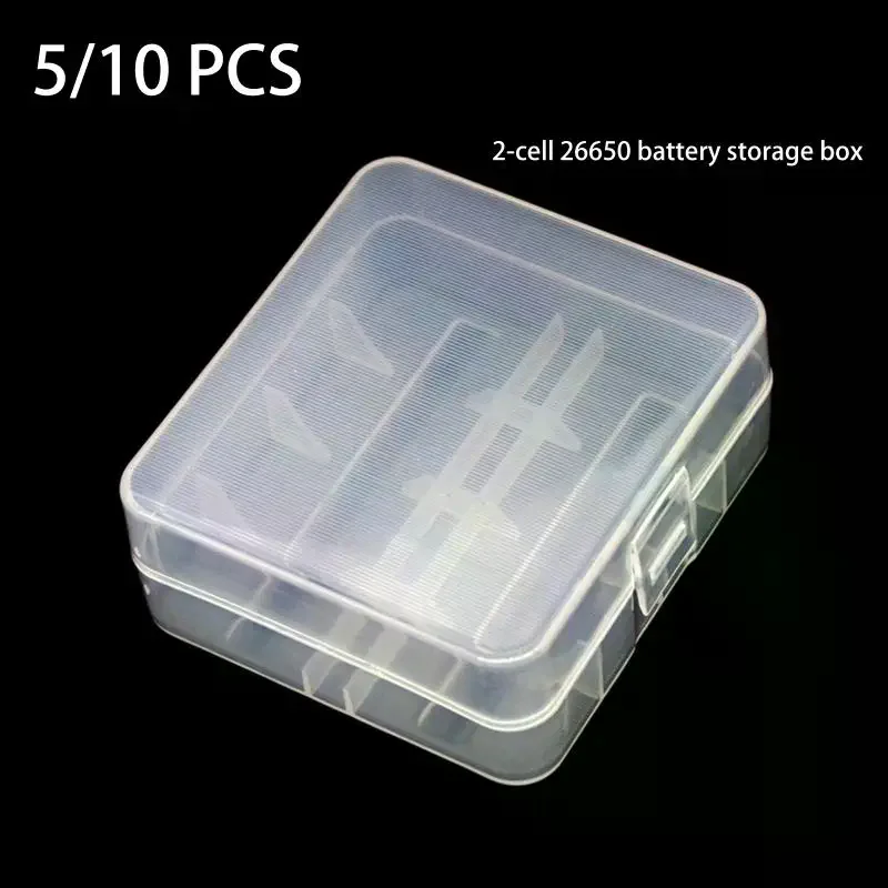5/10PCS Plastic Case Holder Battery Storage Box Durable Batteries Storage Case Fit For 2 X 26650 Battery
