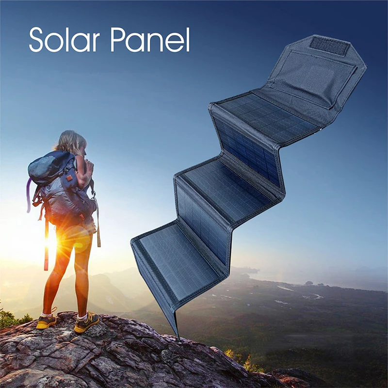 15W Foldable Solar Panel Kit Complete 5V Waterproof Portable Solar Generator Power Station Battery Charger For Home Outdoor Camp