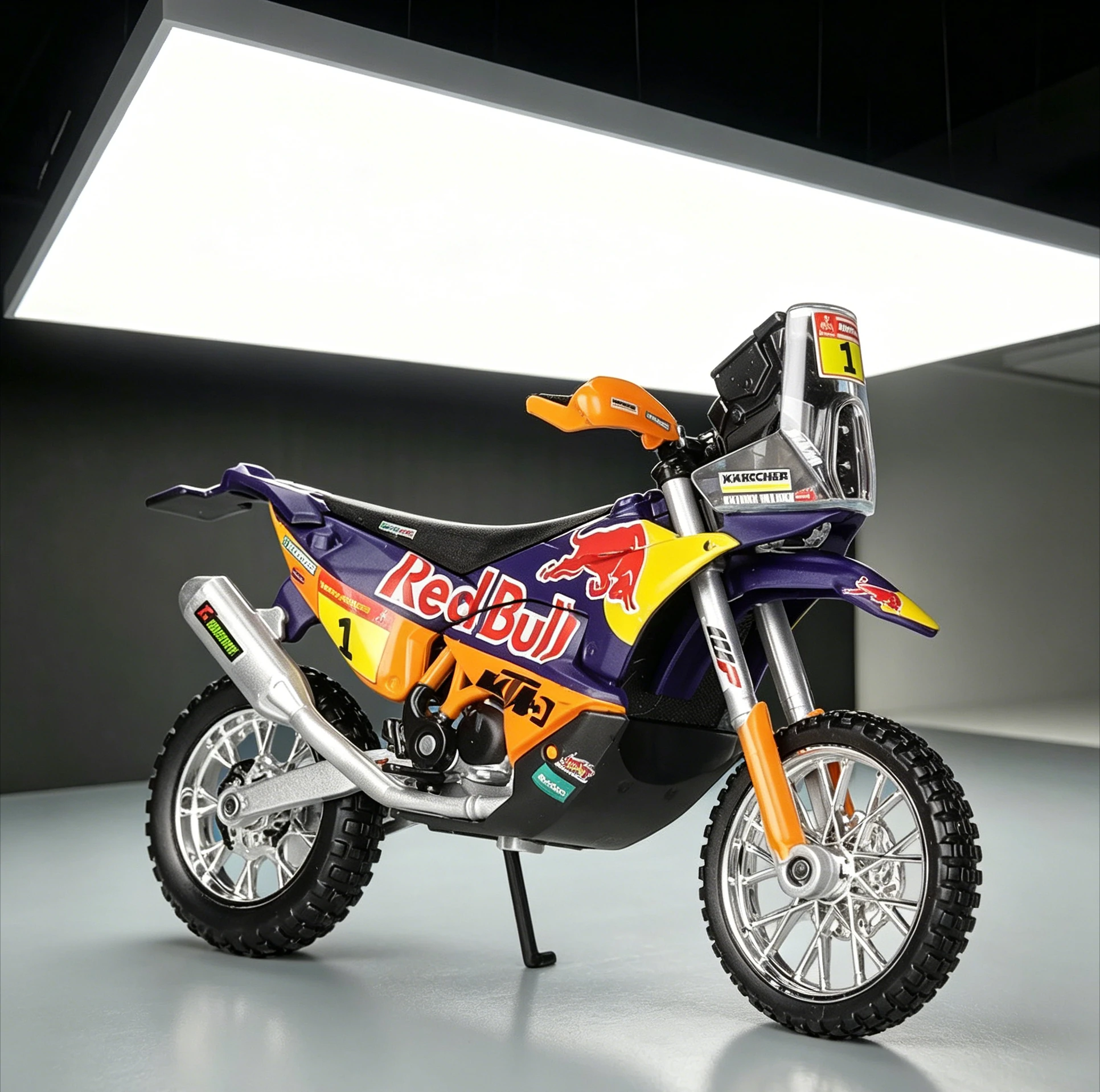 

1:18 Bburago KTM 450 RALLY 2019 Dakar Rally Simulation Alloy Off-road Motorcycle Model Collection Gift
