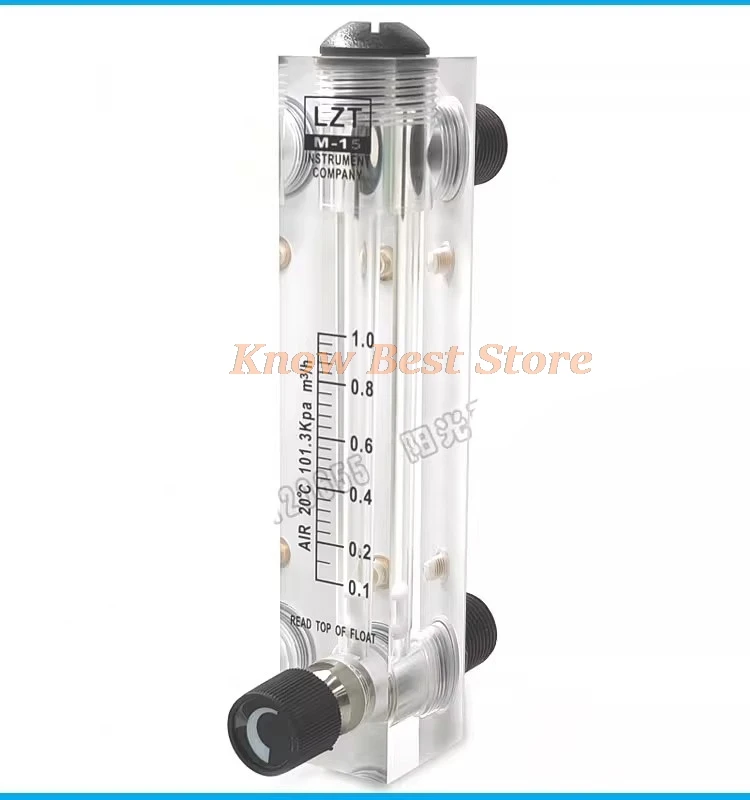LZT-M15 PMMA расходомер воздуха/жидкости расходомер воды панельный ротаметр с регулирующим клапаном 0,5-4 л/мин 1-7 л/мин 10-100 л/ч