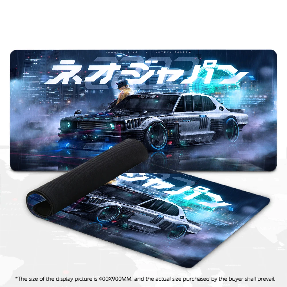 

Cool Sports Car Pattern mouse pad XXL Gaming Mouse Pad Rubber Anti-Slip Base with HD Stitched Edges Long Extended Keyboard Mat