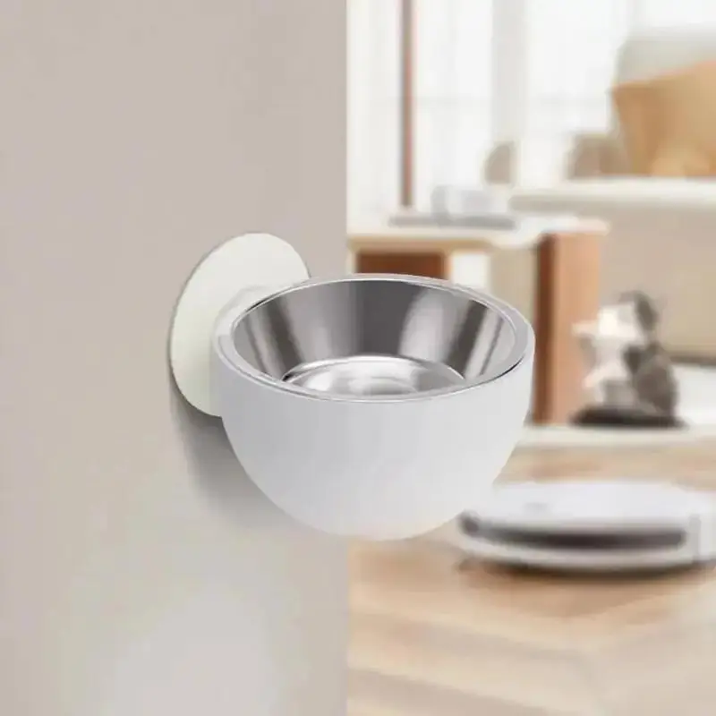 【HMA】Magnetic Wall-mounted Stainless Steel Dog Bowl, Anti-spill Pet Food Bowl, Elevated Cat Bowl, Dishwasher Safe, Rust-proof