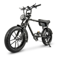 Camcewheel Simple Electric Bike 2000W Electric Bike 48V 17AH Adult Electric Bike 20 inch 4.0 Tire Off-road Bike City Electric Bi