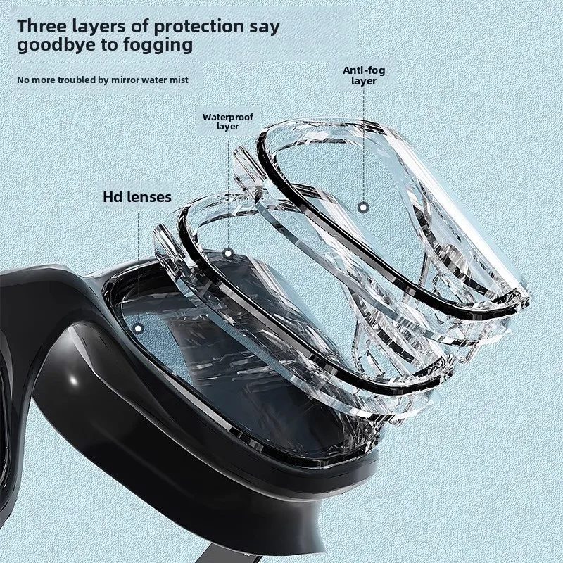 نظارات سباحة عالية الوضوح مضادة للضباب ومقاومة للماء، نوع جديد من معدات الغوص والسباحة للرجال والنساء