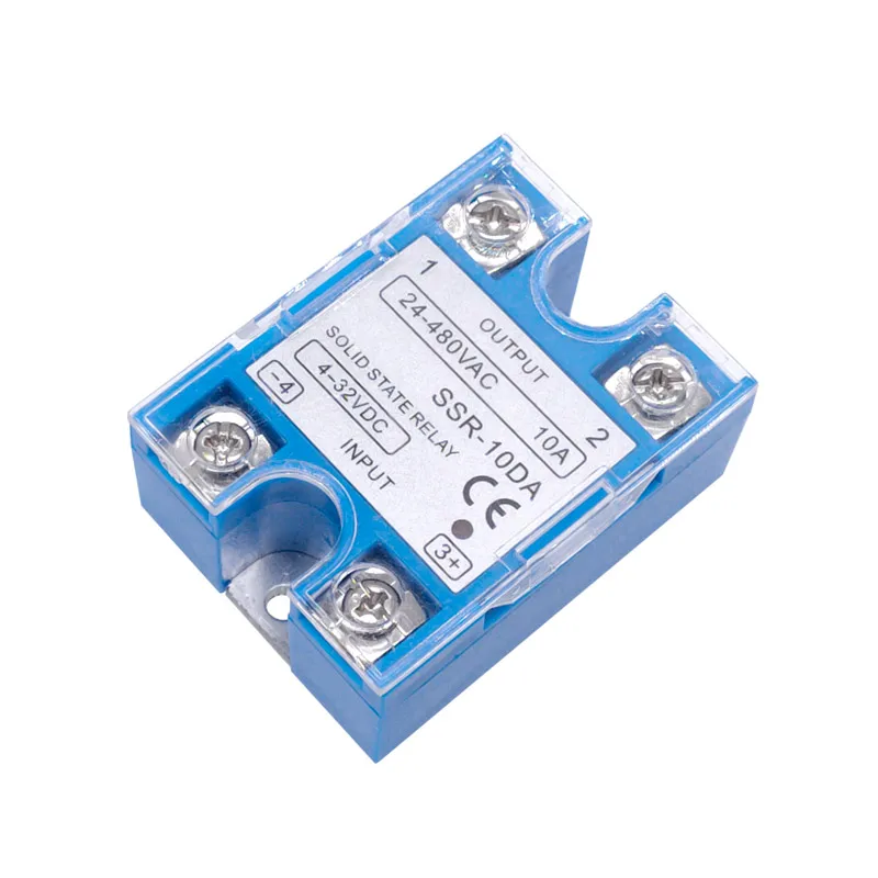 1PCS SSR 10 25 40 60 80 100 120DA DD DC control AC/DC control DC SSR white or blue shell Single phase Solid state relay