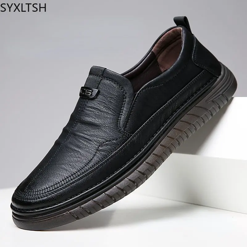 Leather Shoes for Men Casual Shoes Slip on Shoes Men Italiano Loafers Men Casual Sneaker Office 2024 кроссовки мужские кожаные