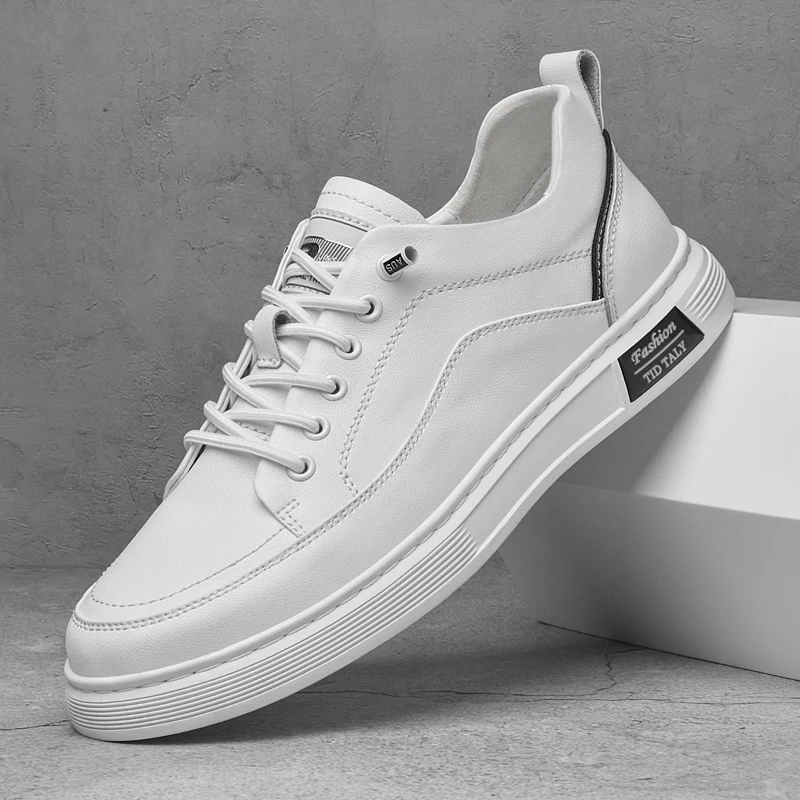 

Spring 2025 Men's White Sneakers - Couple Style, Trendy & Versatile, Lightweight Breathable & Height-Increasing