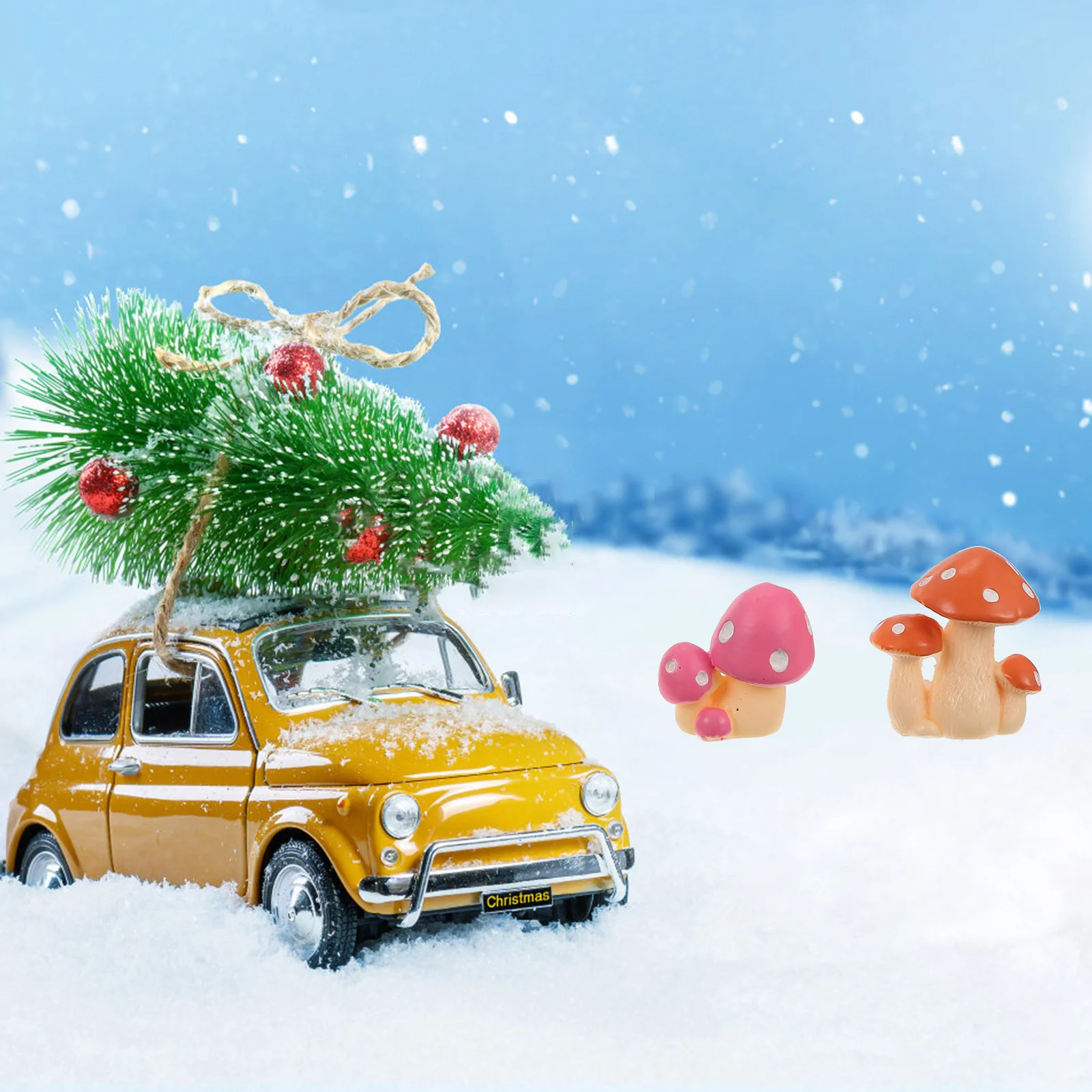 10pcs Simulation Mushroom Artificial Resin Miniature For Garden Decor Micro Landscape Fake Mushrooms Ornament Statue Figurines